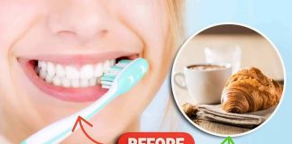 Lavare i denti a colazione
